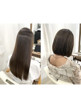 【天王寺駅5分/髪質改善、縮毛矯正専門サロン】ショートも自然な仕上がりに♪縮毛矯正との組み合わせが得意