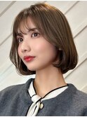 くすみベージュ×韓国風巻き