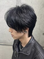 オーシャントーキョー ホワイト 原宿(OCEAN TOKYO WHITE)&nbsp;お客様スタイルラウンドシースルーマッシュウルフ黒髪