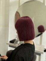 シアバイルーシー(SIA by LUCEY)&nbsp;暖色カラーブリーチなしピンクカラー赤髪ボルドーカラーレッド