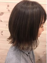 ニコットヘア(nicotto hair)&nbsp;透け感ナチュラルハイライト☆外ハネボブ
