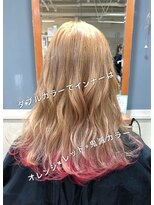 ニーナ ビューティーサロン(NINA Beauty Salon) インナーカラー　オレンジ×レッド#インナーカラー#派手髪#札幌
