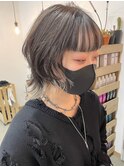 【cuzKLUB】インナーカラー ホワイトアッシュ×ショートウルフ