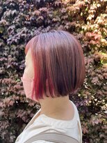 アッシュ 稲田堤店(Ash)&nbsp;インナーカラー×レッド