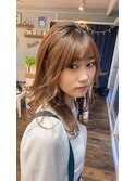 ミックス巻きのミディアムスタイル