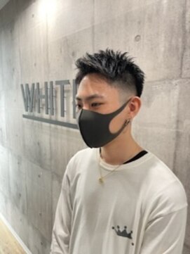 メンズアンダーバーホワイト 南海難波店(Men's _WHITE) フェードカット