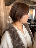 アルム(hair salon Alum) 大人な丸みショート　白髪ぼかしハイライト　透明感カラー