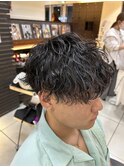 波巻きパーマ　マッシュパーマ