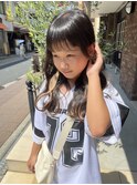 インナーカラーエクステ ベージュカラー