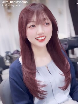 ジィルム(XELM) レイヤーカットミルクティーベージュケアブリーチダブルカラー