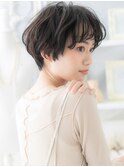★黒髪ニュアンスパーマ小顔マッシュルームヘア20代30代40代★10