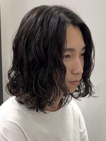 波巻きパーマツイストパーマメンズボブ