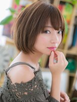 カバーヘア ブリス 北浦和(COVER HAIR bliss) 斜めバングオリーブベージュ前下がりボブc6北浦和20代30代40代