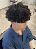 波巻きパーマ