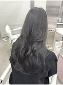 ブリーチなしで叶う艶々グレージュカラー
