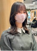 【鎖骨ミディアム×顔周りカット】