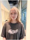 縮毛矯正毛にワンブリーチベージュ【近藤】