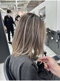 バレイヤージュ、 BOB、グレージュカラー
