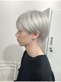 ホワイトシルバーアッシュブロンドブリーチダブルカラー/横浜駅