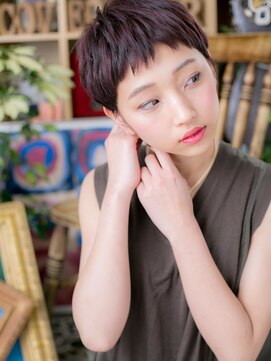 カバーヘア ブリス 北浦和(COVER HAIR bliss) 表情クールに…大人かわいい黒髪ベリーショートA2北浦和20代30代