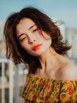 フラミューム 藤沢(flammeum) 大人ミディアムレイヤー×涼しげヘア【藤沢】