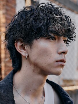 フィフスパーク(fifth PARK) 渋谷波巻きパーマ束感ツイストスパイラル無造作メンズパーマ色気