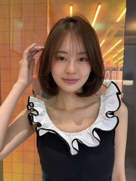 ロンドルーチェ 心斎橋(Lond luce) グレージュ×ハッシュカット［髪質改善/縮毛矯正/ボブ］
