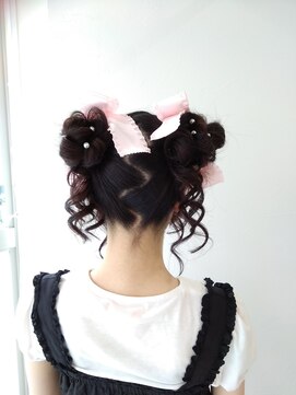 ヘアセットサロン ラシク(LaCQ) 大きめリボン×パール