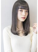 ☆ ダークグレージュ & 透け感 ☆ 暗髪ロングスタイル