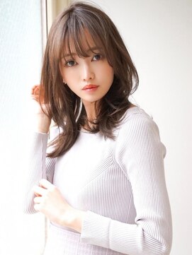 アグ ヘアー ネイビー 鶴岡東原店(Agu hair navy) 《Agu hair》暗髪×鎖骨下色っぽセミロング