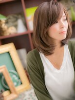 カバーヘア イヴ 戸頭店(COVER HAIR EVE)&nbsp;斜めバングヌーディーカラー内巻きワンカールh戸頭20代30代40代!