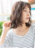 前髪カールバレイヤージュ大人ボブパーマa志木20代30代40代