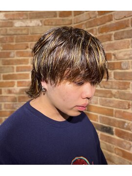 ヒロギンザ 仙台本店(HIRO GINZA) 仙台 マッシュウルフ ハイライト メンズウルフ