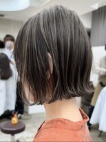 サンド 名古屋(sand)&nbsp;ミディアムレイヤーハッシュカットシャギーボブレイヤー黒髪小顔