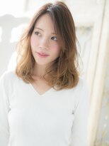 モッズ ヘア 福岡姪浜店(mod's hair) mod's姪浜/透明感オレンジベージュ毛先パーマくびれミディアムh