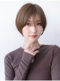 20代30代大人かわいい/斜めバング/デザインカラー/ショートボブ