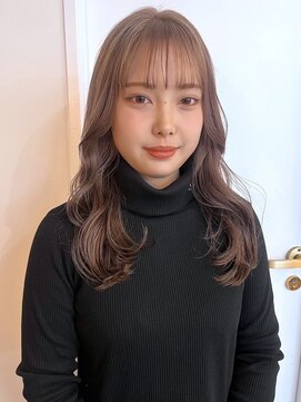 パーク 福岡天神西通り店(parc) パールベージュ 透明感カラー ケアブリーチ 顔周り 小顔ヘア