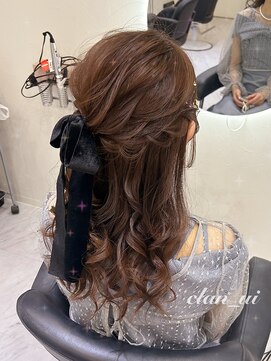 ヘア サロン クラン ソア 心斎橋店(hair salon clan soar) サイドハーフアップ【クランソア】ヘアメ/ヘアセット/心斎橋