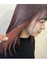 ヘアーサロン 6(hair salon) 髪質改善カラー×インナーピンクオレンジ
