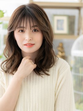 カバーヘア ブリス 大宮西口(COVER HAIR bliss) シースルーバング/オリーブアッシュ/ニュアンスウェーブ/透明感g