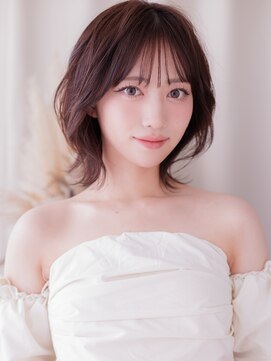 カバーヘア イヴ 戸頭店(COVER HAIR EVE) ひし形レイヤーハッシュウルフブリーチなしピンクブラウン20代a