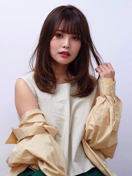 オーブ ヘアー フィオーレ 京都桂店(AUBE HAIR fiore) 【AUBE HAIR】大人かわいいナチュラル_セミロング