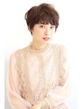 ヘアリゾート ラグーン(hair+resort lagoon) 【lagoon】大人ピンクベージュ×フェミニンショート