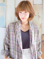 +animo吉川美南+オンブレ×プリカールの大人ふわふわボブパーマF