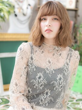 カバーヘアアンドスパ ブリス 浦和(COVER HAIR&SPA bliss) くせ毛風ソバ―ジュ小顔前下がりふわミディc5浦和20代30代40代