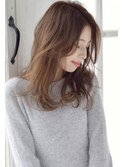 大人可愛い無造作ロングレイヤー/スモーキーグレージュ/池袋