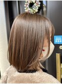 透明感カラーボブ