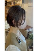 ベージュ+大人ショート