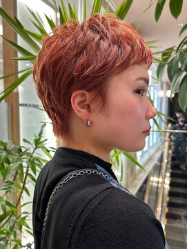 ピークアブー アヴェダ アトレ恵比寿(PEEK-A-BOO AVEDA) 珊瑚カラー/オレンジ/コーラル/ブリーチあり/暖色系カラー