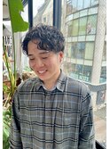 ナチュラルスパイラルパーマ×ツーブロック
